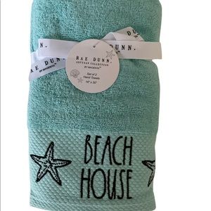 NEW Set of 2 Rae Dunn “ Beach House” Bath Towels